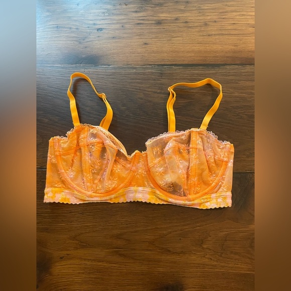 Savage X Fenty Orange and Pink Lacey Bra - Picture 1 of 6